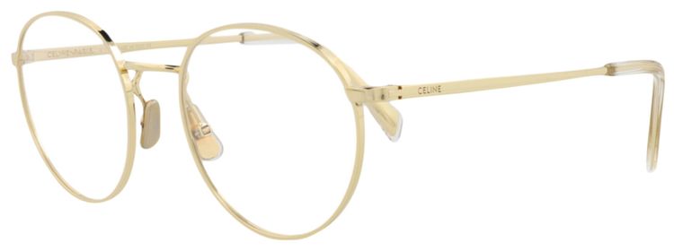 CELINE Round Optical Glasses GoldTransparent