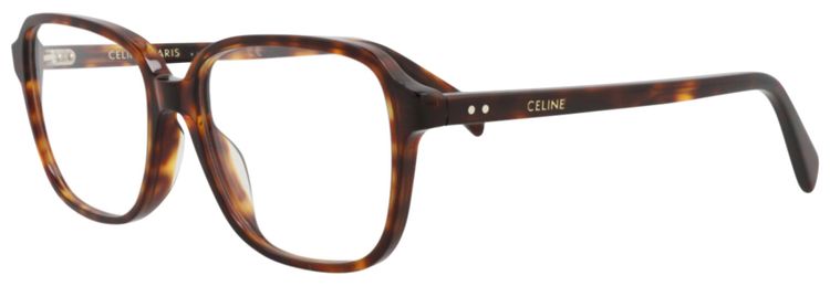 CELINE Square Optical Glasses HavanaTransparent