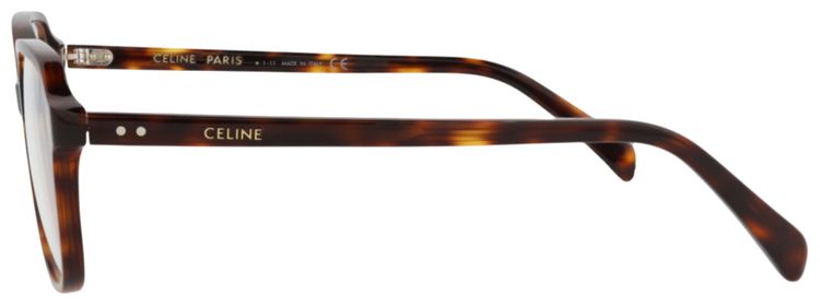 CELINE Square Optical Glasses HavanaTransparent