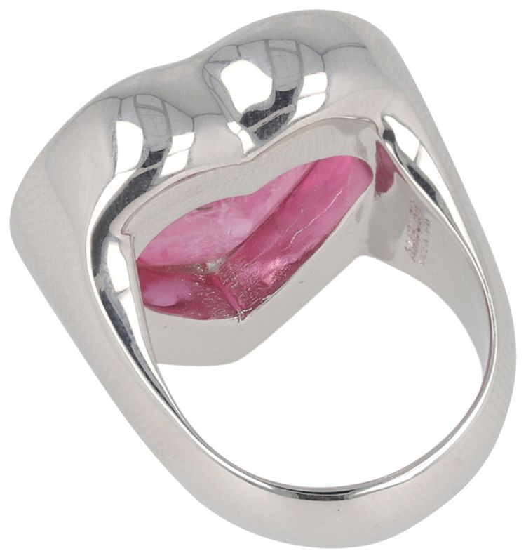 Ambush Heart Stone Ring Silver