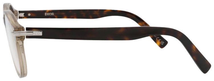 Dior Round Optical Glasses BeigeBlackTransparent