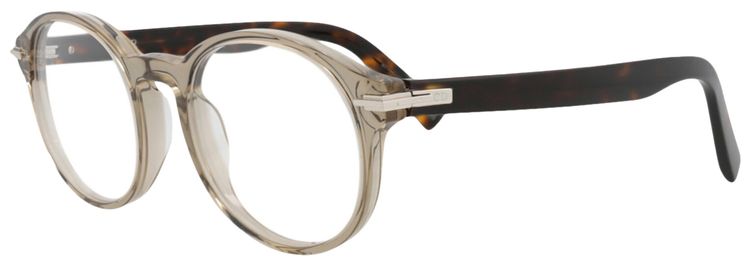 Dior Round Optical Glasses BeigeBlackTransparent