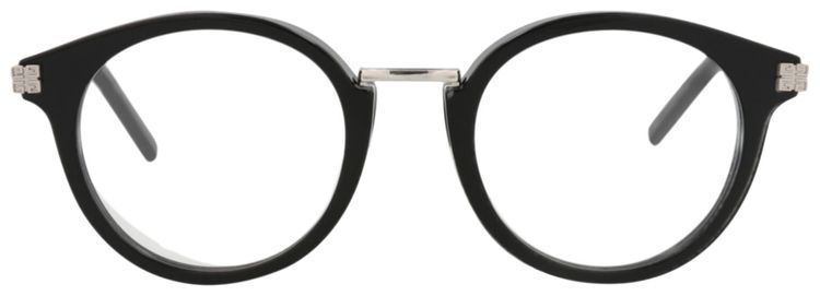 Givenchy Round Optical Glasses BlackSilverTransparent