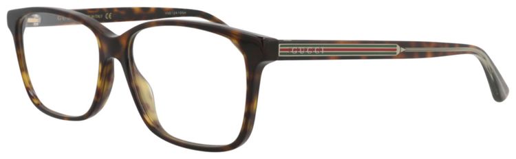 Gucci Square Optical Glasses HavanaCrystalTransparent