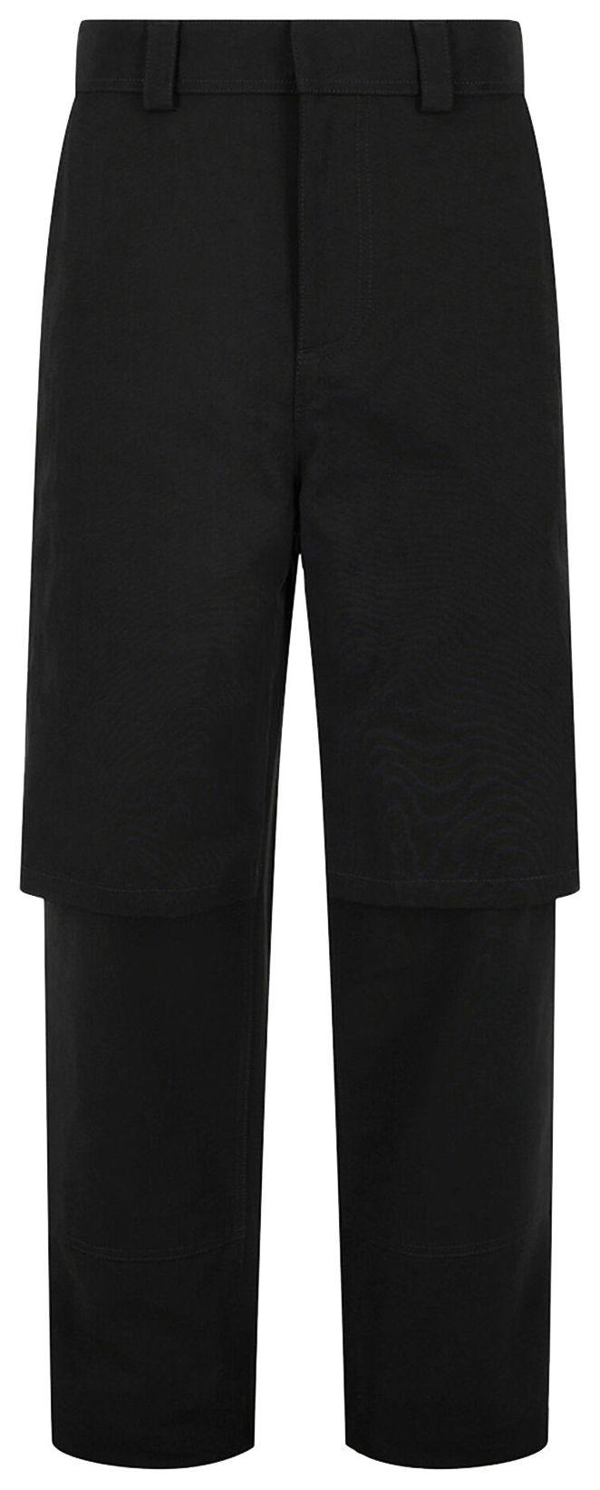 Off White Double Layer Carpenter Pants Black