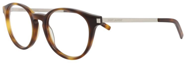 Saint Laurent Round Optical Glasses HavanaSilverTransparent