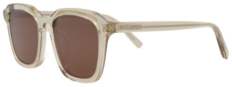 Saint Laurent Square Sunglasses YellowBrown