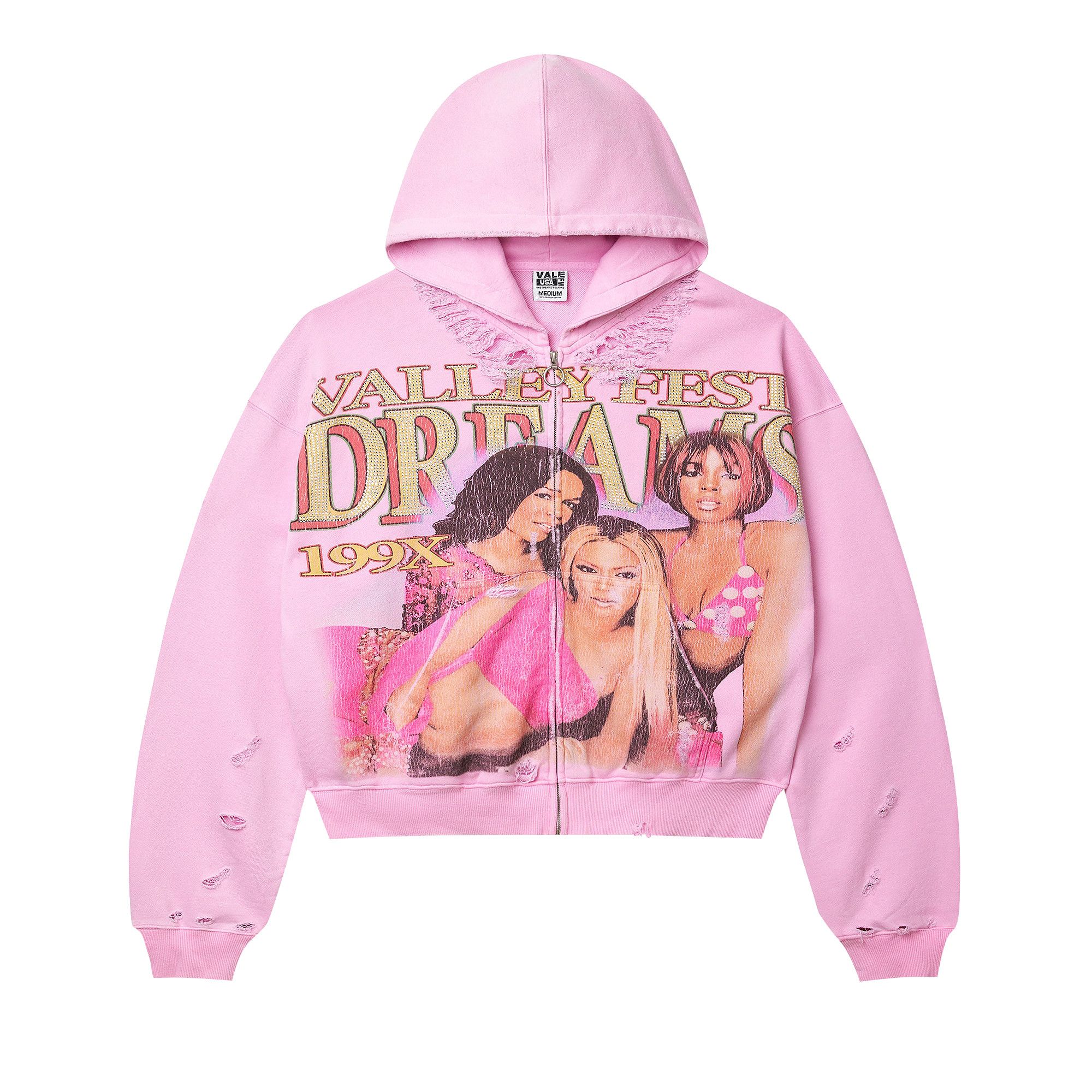 VALE FOREVER DREAMS ZIP UP HOODIE パーカー フーディ ピンク Buy Vale Forever Dreams Zip Up Hoodie 'Pink' - VALE 03 007