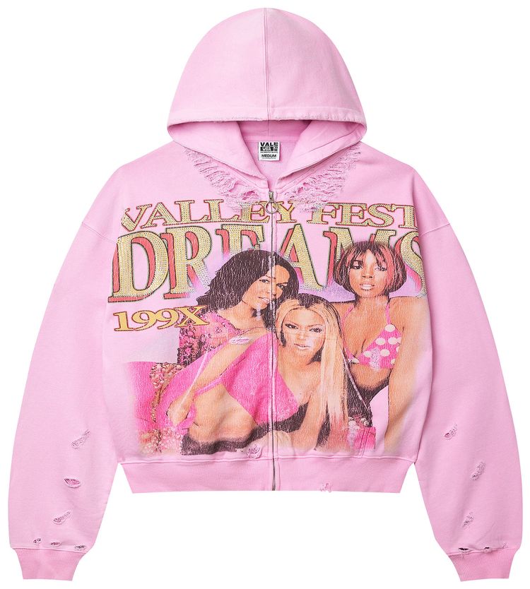 Vale Forever Dreams Zip Up Hoodie Pink