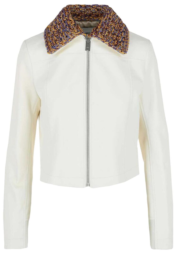 Ambush Box Leather Jacket Multicolor