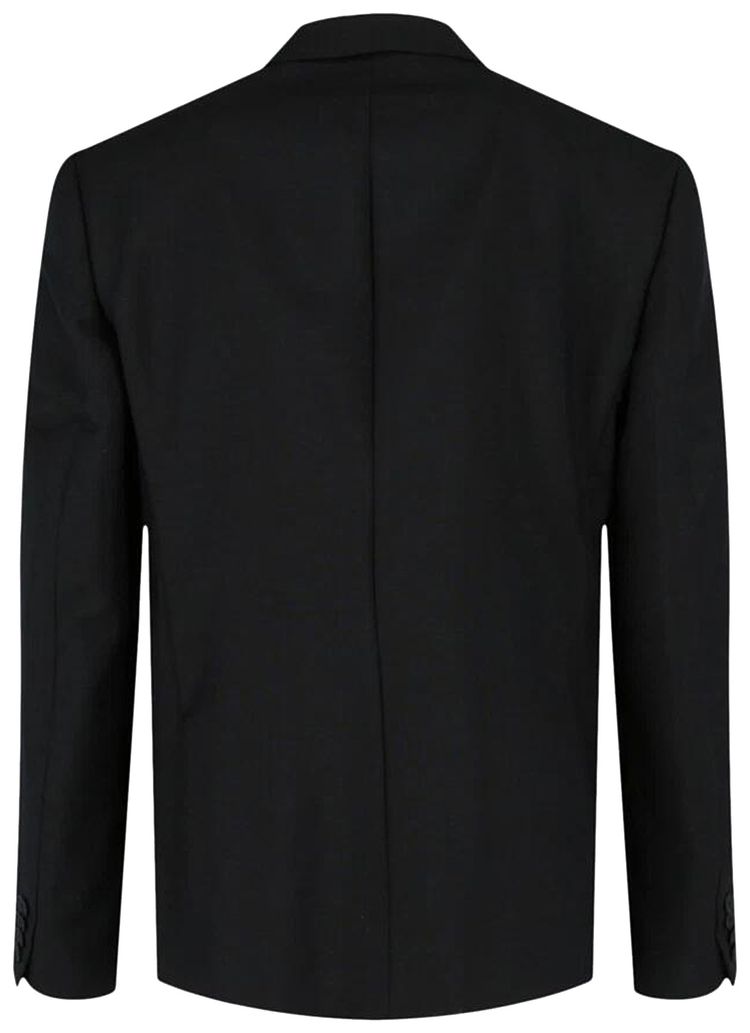 Bottega Veneta Wool Blend Single Breasted Blazer Dark Navy