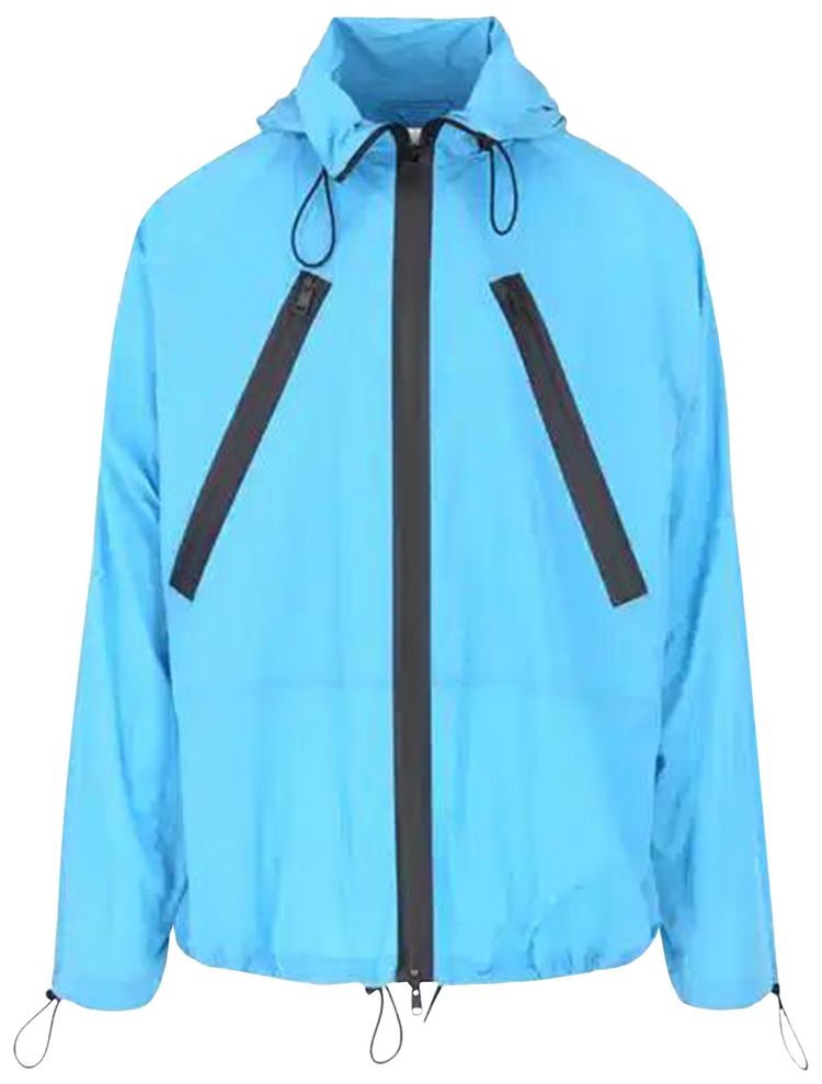 Bottega Veneta Hooded Zip Lightweight Jacket Bright Blue