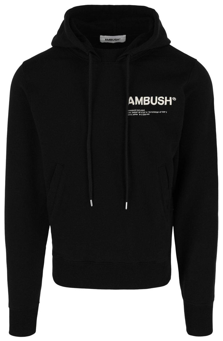 Ambush WKSP Logo Print Hoodie Black