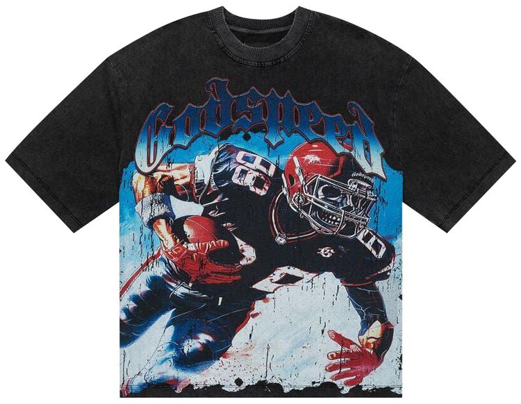 Godspeed Endzone T Shirt Black Wash