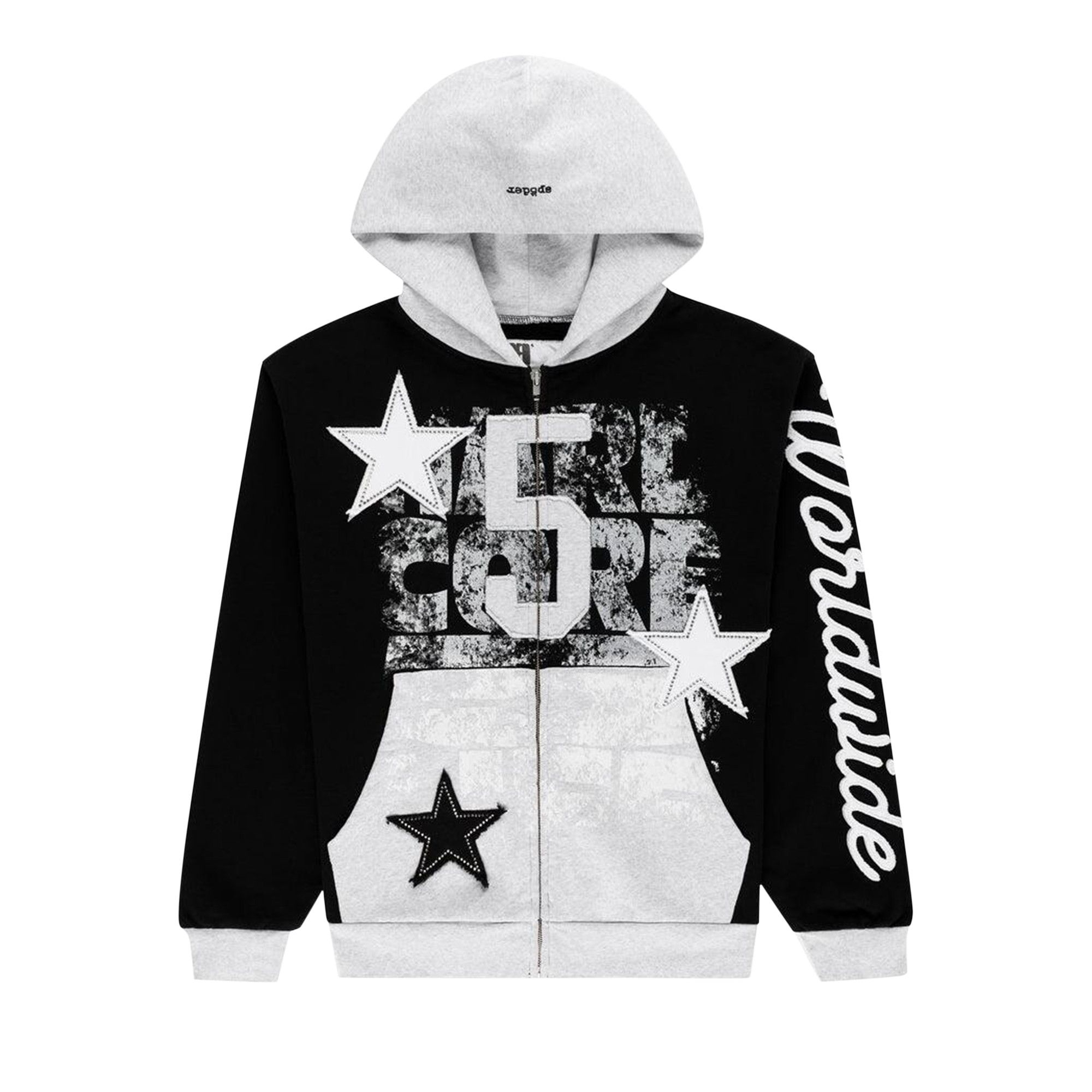 Buy Sp5der Triple 5 Stitch Zip Up 'Black' - ST002SS25BLK | GOAT