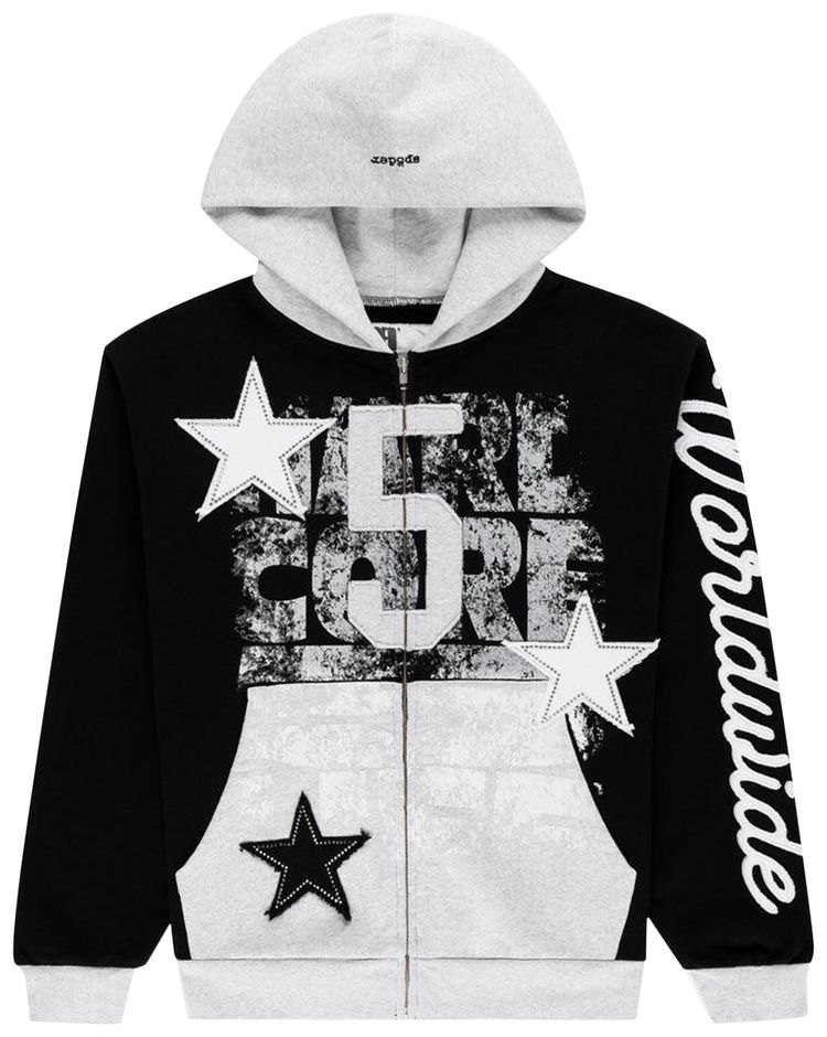 Sp5der Triple 5 Stitch Zip Up Black