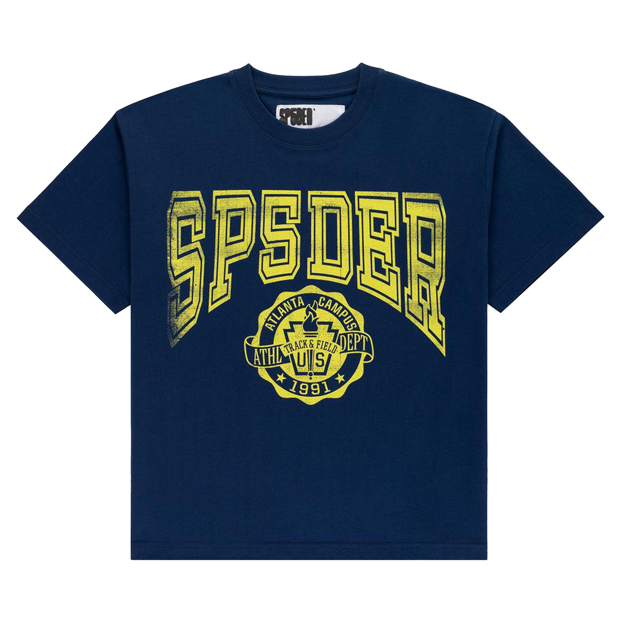 Buy Sp5der Campus Tee 'Navy' - TE018SS25DNY | GOAT