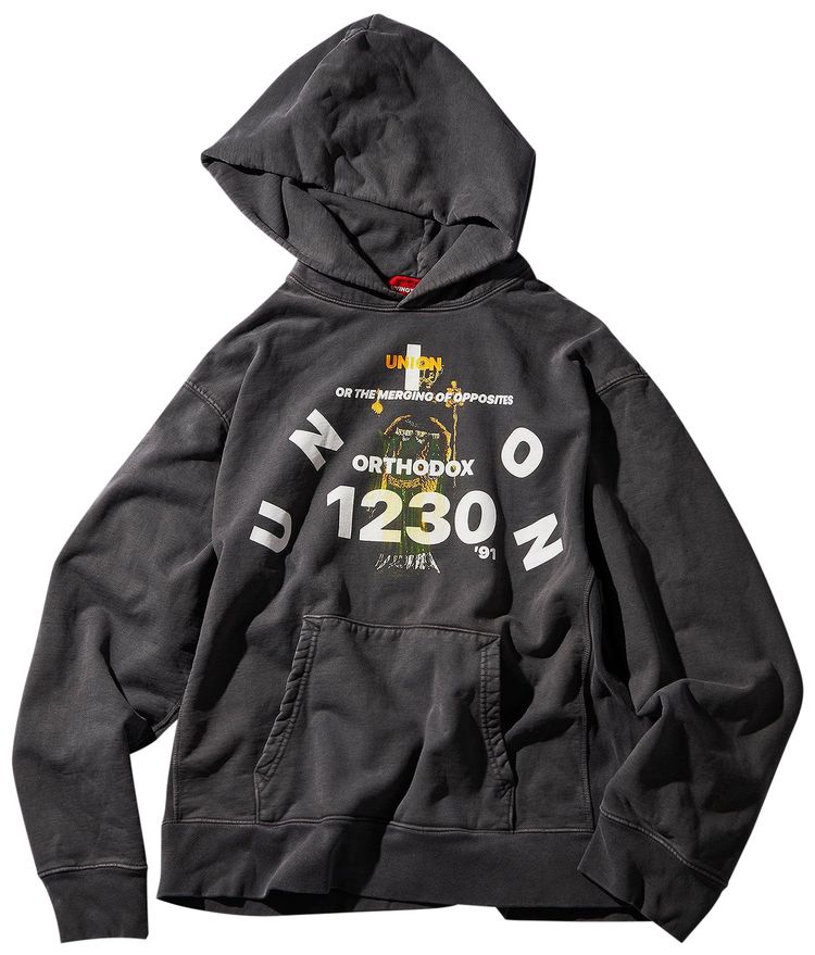 RIVINGTON roi Rebis x Union The Orthodox Washed Hoodie Black