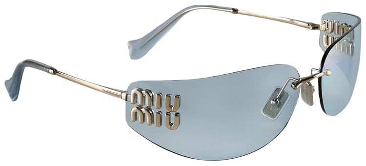 Miu Miu Frameless Sunglasses Tan