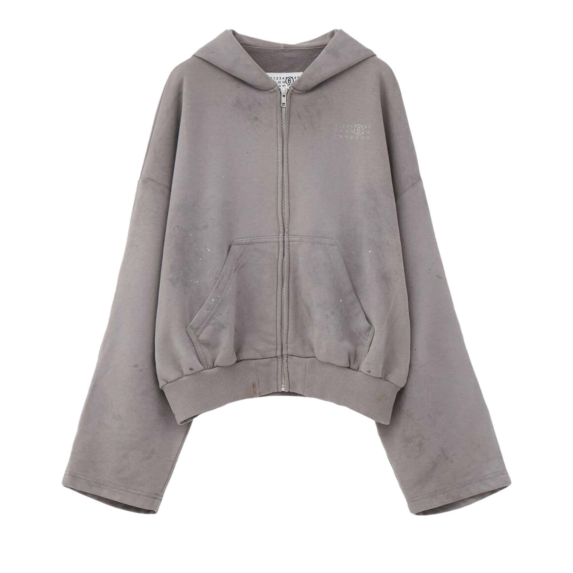 Buy MM6 Maison Margiela Cropped Zip-Up Hoodie 'Taupe' - S62HG0029