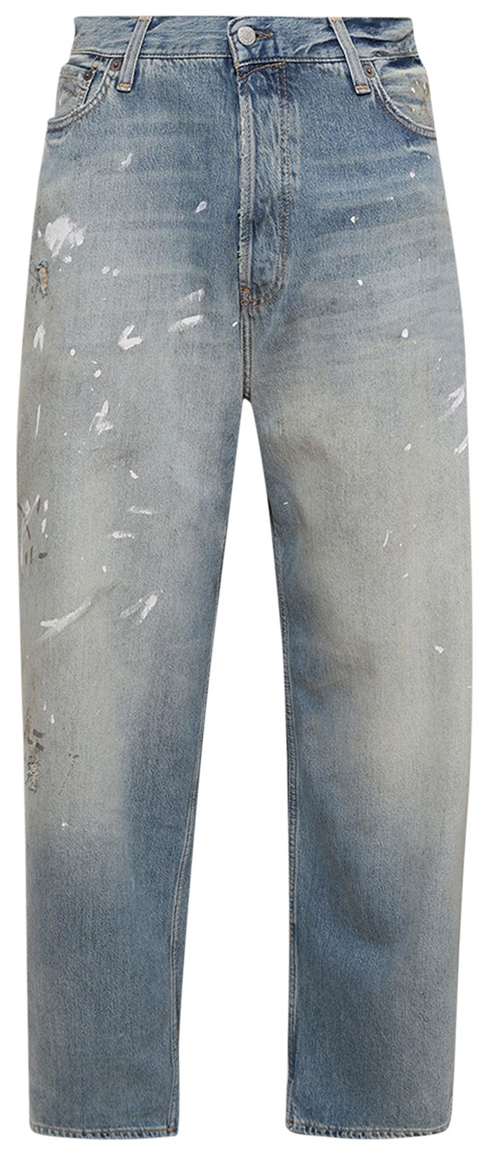 Acne Studios Trafalgar Wide Leg Denim Jeans Light Blue