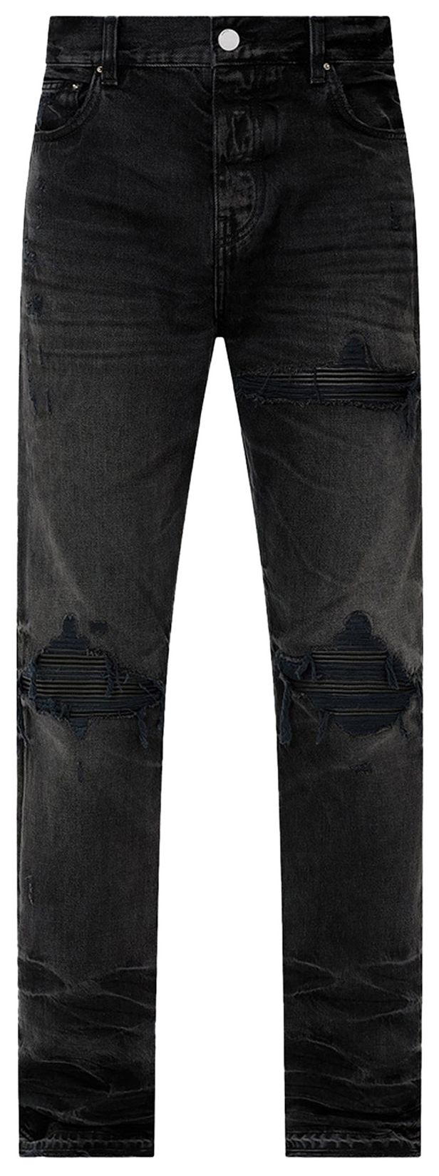 Amiri Leather Straight MX1 Jean Vintage Black