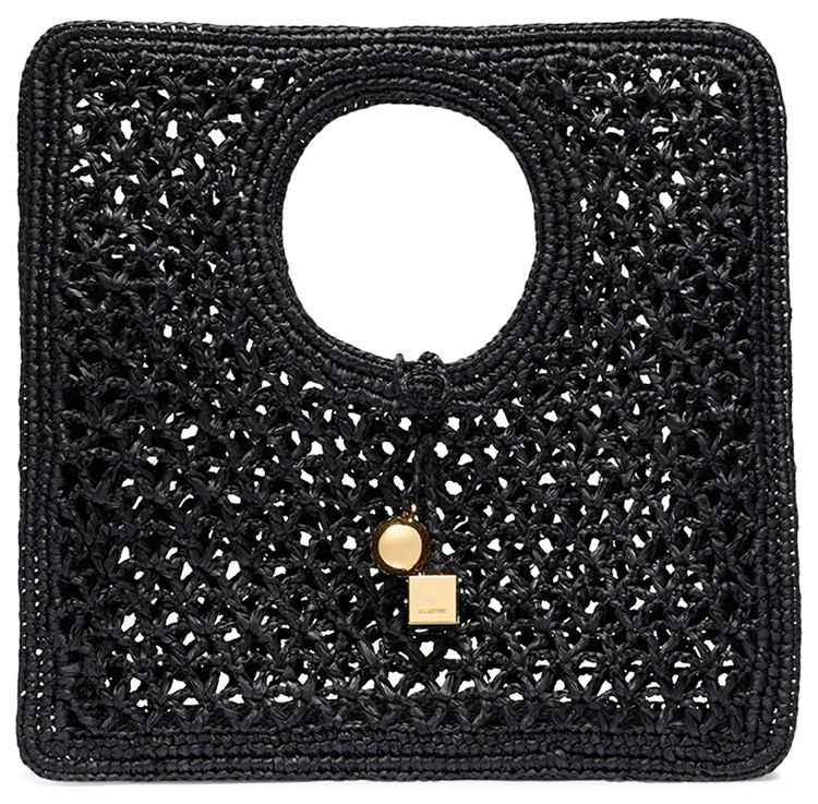 Jacquemus Spiaggia Small Square Bag Black