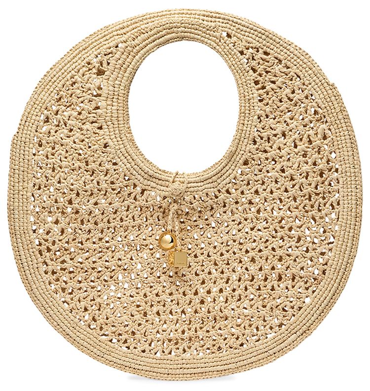 Jacquemus Spiaggia Round Bag Natural