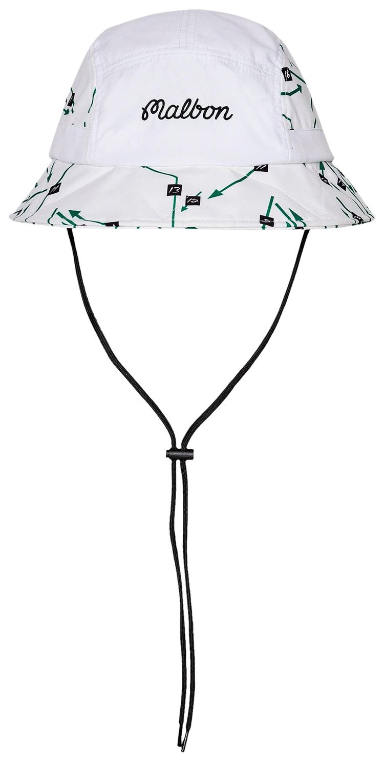 Malbon x Futura Tag Bucket Hat White