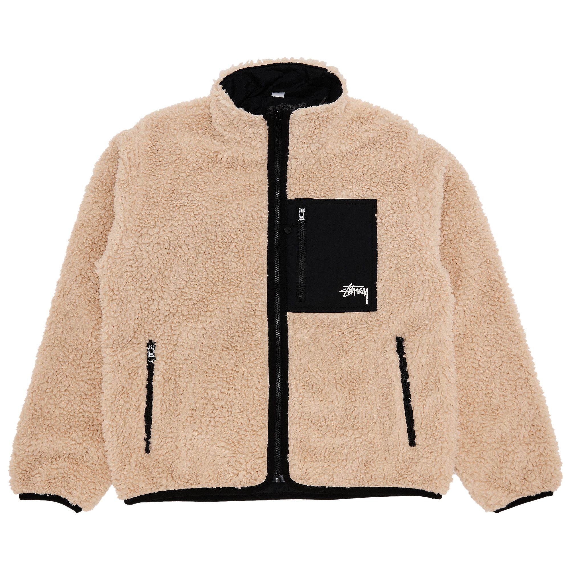 2025年秋冬新作 - 'Beige' Jacket Reversible Sherpa Stussy Buy 118529 GOAT | BEIG ジャケット・アウター