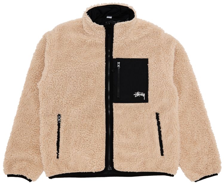 Stussy Sherpa Reversible Jacket Beige