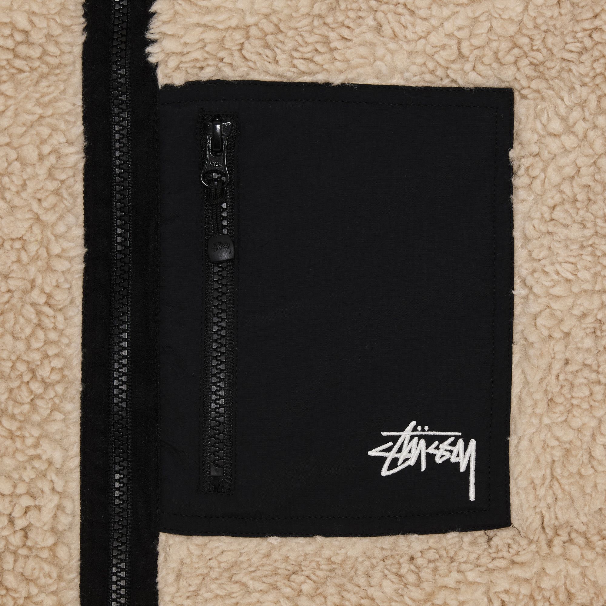 Buy Stussy Sherpa Reversible Jacket 'Beige' - 118529 BEIG | GOAT