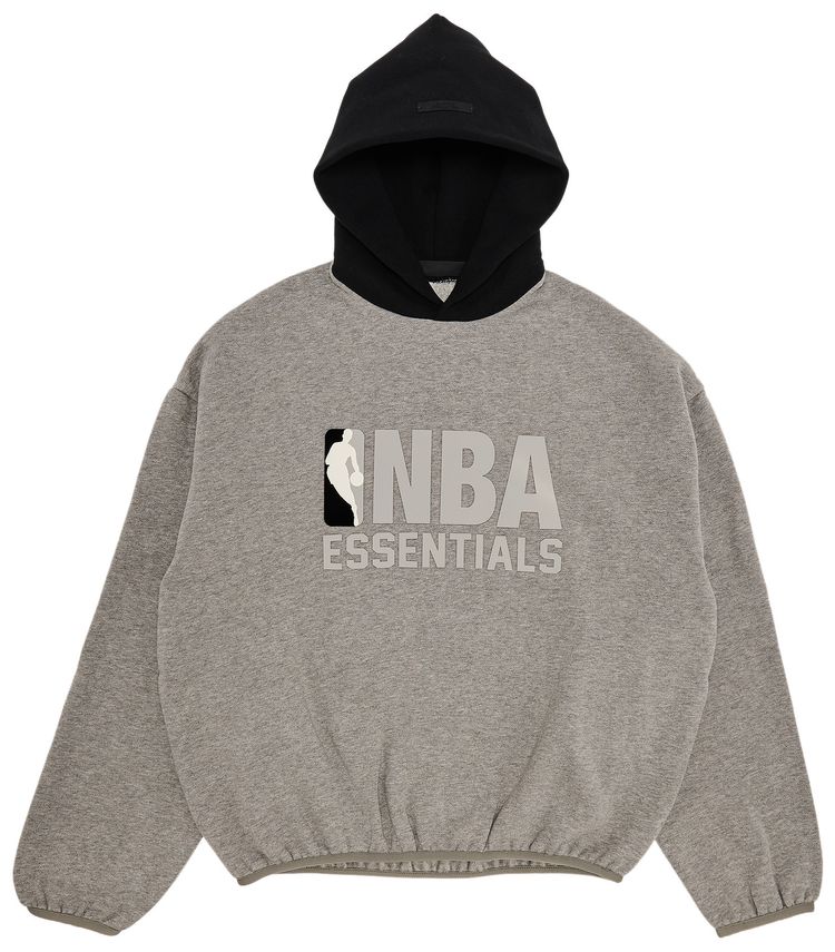 Fear of God Essentials x NBA Hoodie Warm HeatherBlack