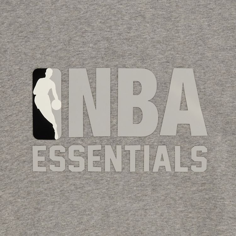 Fear of God Essentials x NBA Hoodie Warm HeatherBlack