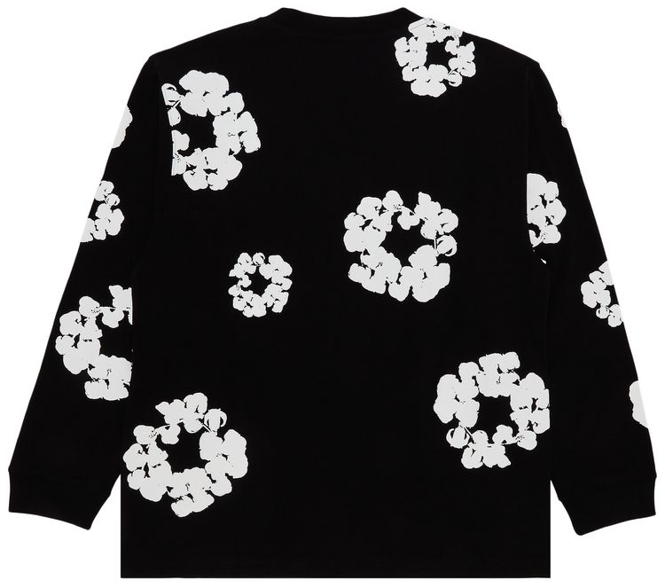 Denim Tears Long Sleeve Wreath Tee Black