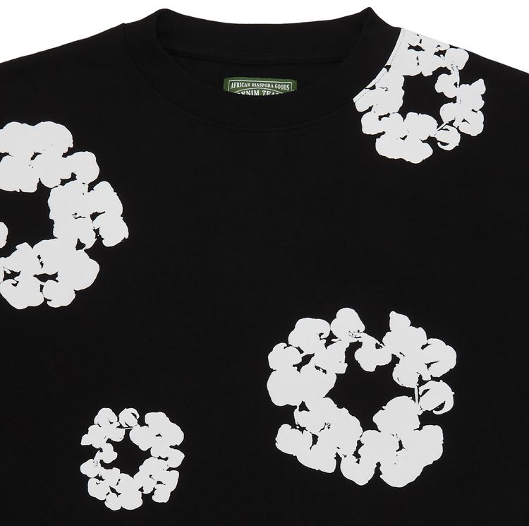 Denim Tears Long Sleeve Wreath Tee Black