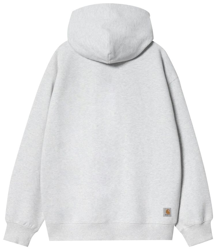 Carhartt WIP Hooded Wip Sweat Jacket Ash HeatherStone Washed