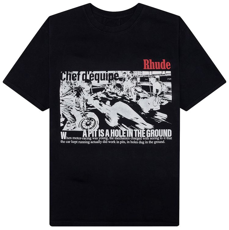 Rhude Champions Du Monde Tee Vintage Black