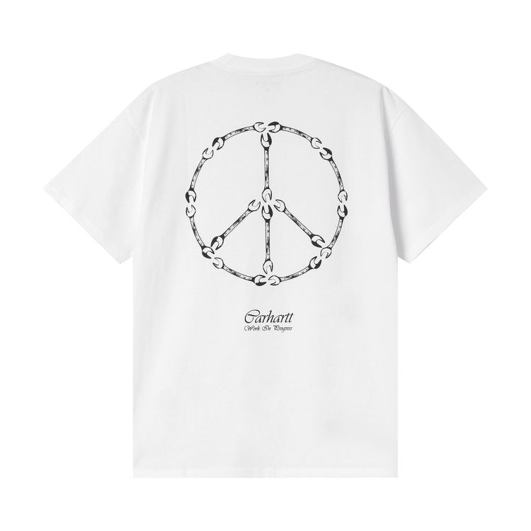 Carhartt WIP Peace And Work T Shirt WhiteBlack