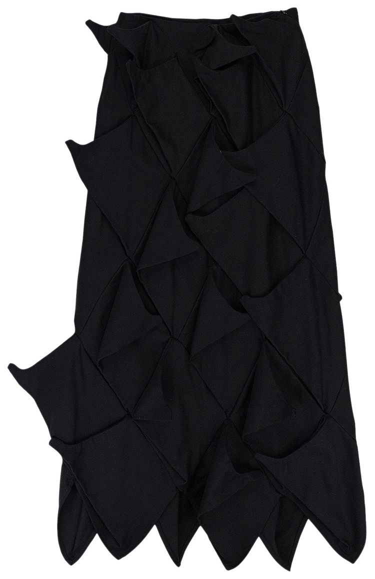 Paula Canovas Del Vas Organic Denim Pincho Skirt Black