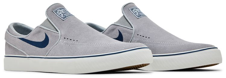 Nike Zoom Stefan Janoski Slip SB Wolf Grey Navy