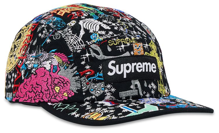 Supreme Aoi Embroidered Camp Cap Black