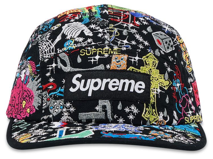 Supreme Aoi Embroidered Camp Cap Black
