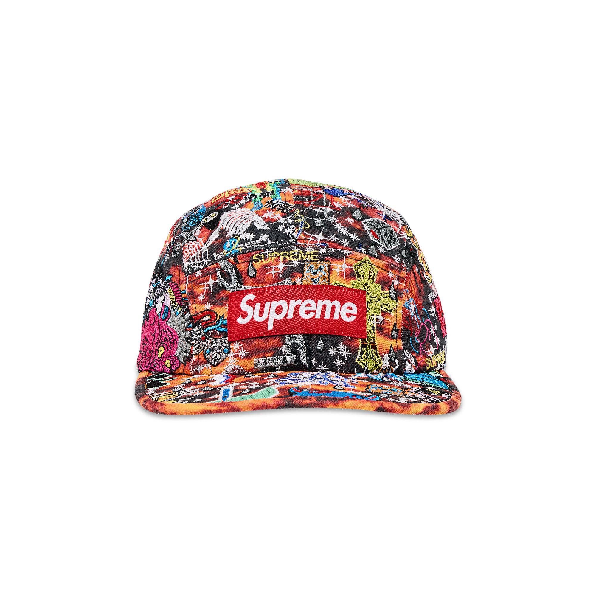 Buy Supreme Aoi Embroidered Camp Cap 'Flames' - SS25H122