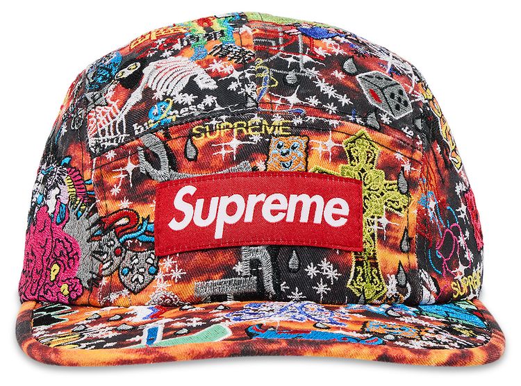 Supreme Aoi Embroidered Camp Cap Flames