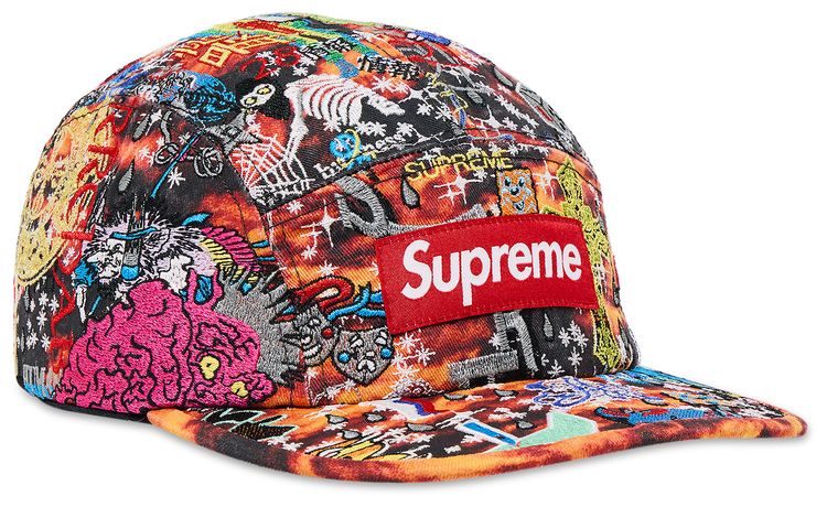Supreme Aoi Embroidered Camp Cap Flames