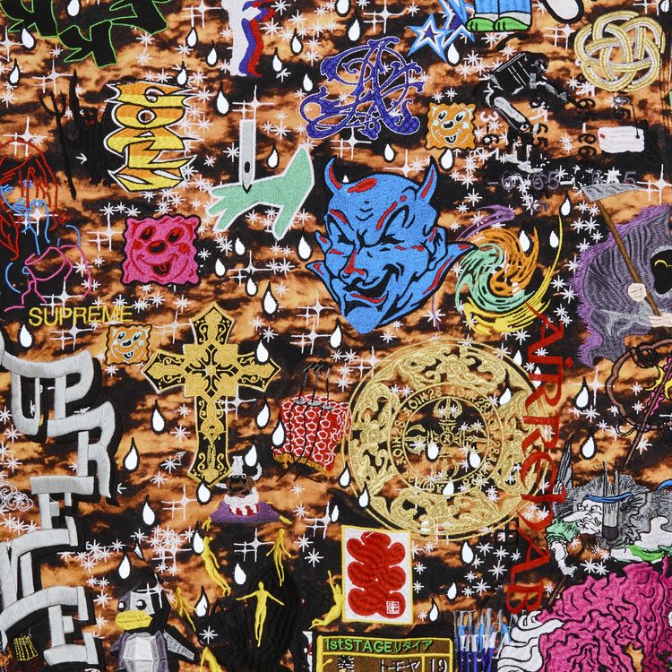 Supreme Aoi Embroidered Hooded Work Jacket Flames