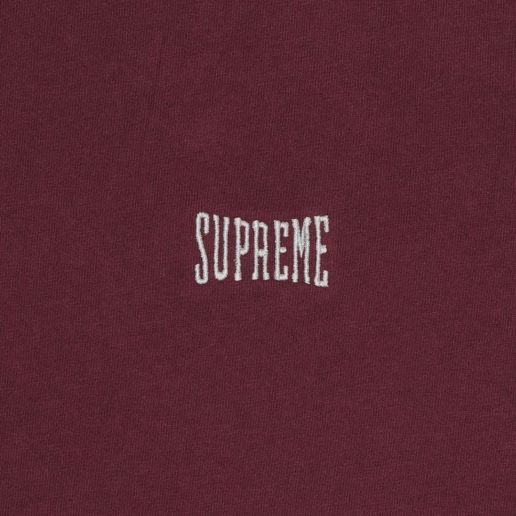 Supreme Warm Up Washed Short Sleeve Top Maroon