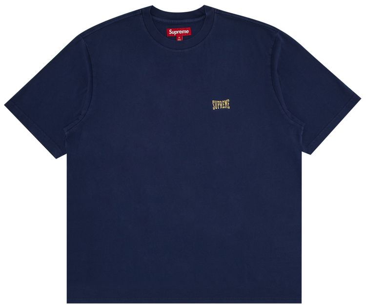 Supreme Warm Up Washed Short Sleeve Top Navy