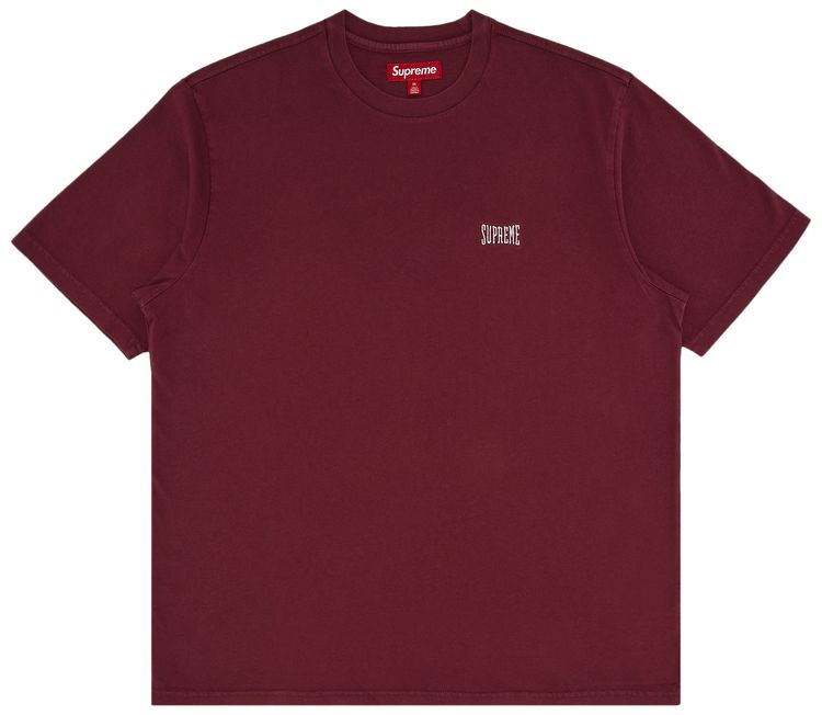 Supreme Warm Up Washed Short Sleeve Top Maroon